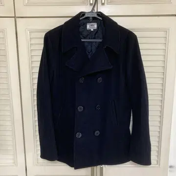 Coen 더블 버튼 피 코트 네이비 사이즈 L