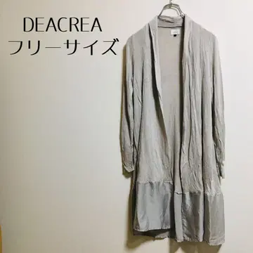 [ DEACREA 아 ] 가디건 그레이 버튼 없음 롱 F