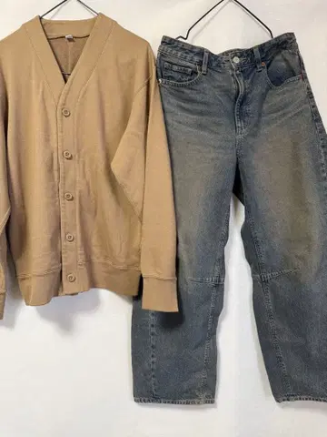 UNIQLO 가디건 GU 데님 세트