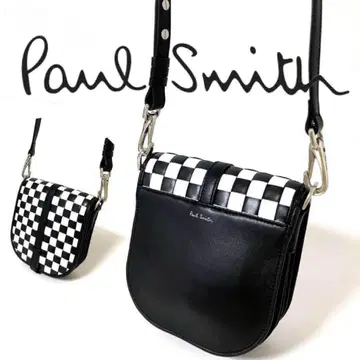폴스미스 숄더백 2way 깅엄 체크 화이트 블랙 체크 새상품