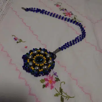 아비스테 롱 목걸이 펜던트 비즈 ABISTE