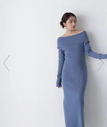 NATURALBEAUTYBASIC 와이드 숄더 I 라인 니트 원피스