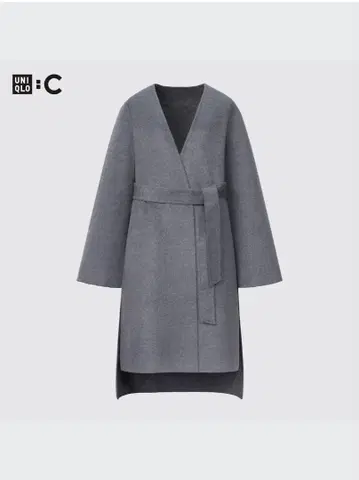 [ 새상품급 ] UNIQLO C 더블 페이스 랩 코트