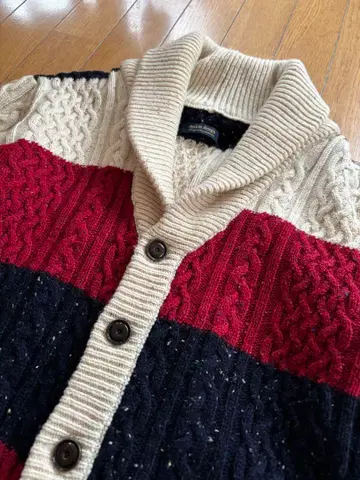 MODEM DESIGN/모데엠 디자인 큼직한 니트 자켓 믹스 울