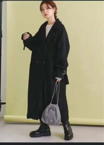 Kastane 하이넥 롱 코트 사이즈 1