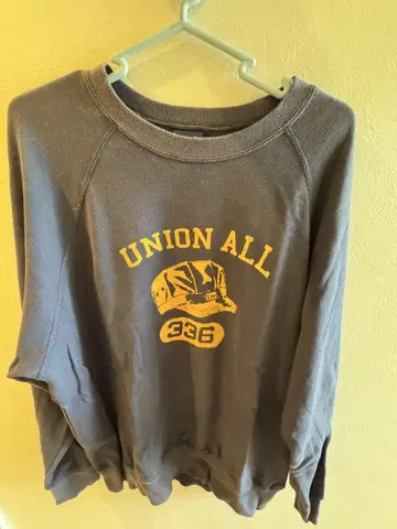 UNION ALL 그레이 트레이닝복 캡 프린트
