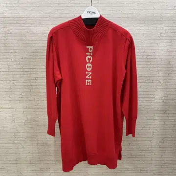 PICONE 레드 하이넥 스웨터 사이즈 L