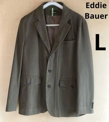 [ EddieBauer ] L 올리브색 테일러드 자켓 클리닝 택 포함