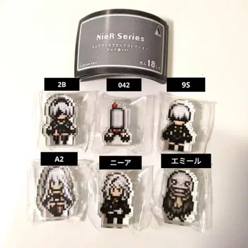 NieR Series 미니 아크릴 블록 컬렉션 도트 그림 인기 6종