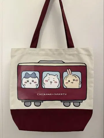 새상품 치이카와 (먼작귀) 한큐 기차 숄더 토트백