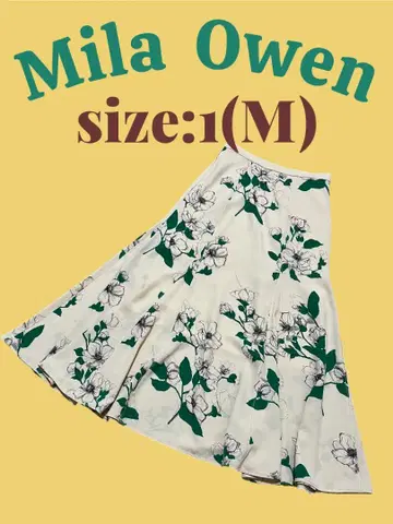 [ Mila Owen ] 꽃무늬 롱 플레어 스커트 사이즈 1(M)