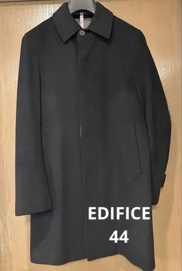 EDIFICE 캐시미어 혼방 스텐카라 코트 블랙 사이즈 44