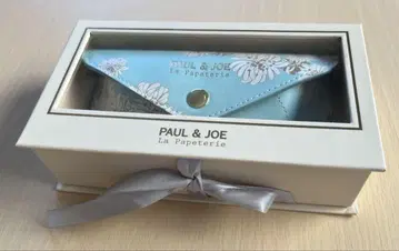 PAUL & JOE 안경 케이스 꽃무늬 스카이블루
