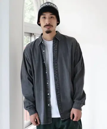 BEAMS 데님 셔츠 블랙 / JAPAN PLUS SSZ 백명품