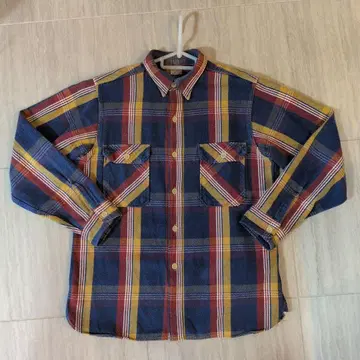 WAREHOUSE 체크 무늬 플란넬 셔츠 L 사이즈