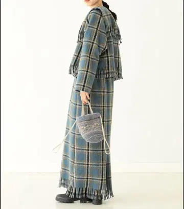 beams boy 프린지 블루종 스커트 셋업