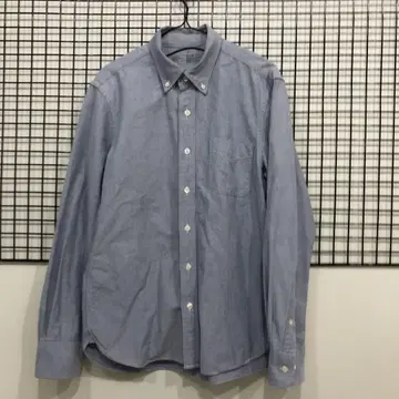 A739 MUJI 긴팔 버튼 다운 셔츠 라이트 블루 M 새상품급
