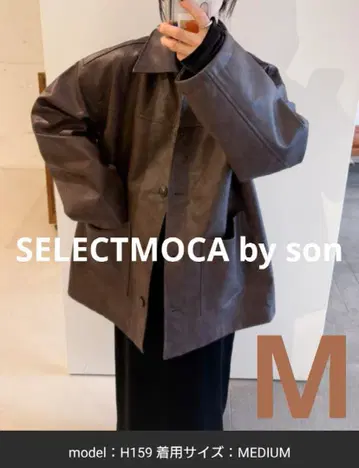 SELECTMOCA by son 스텐 칼라 페이크 레더 자켓