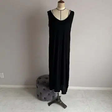 블랙 슬리브리스 롱 원피스 셋업 ZARA