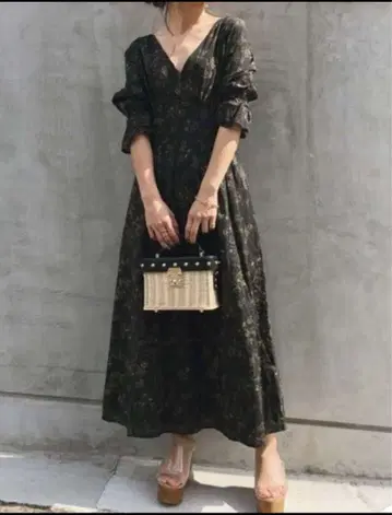Ameri vintage 아메리빈티지 꽃무늬 롱 원피스