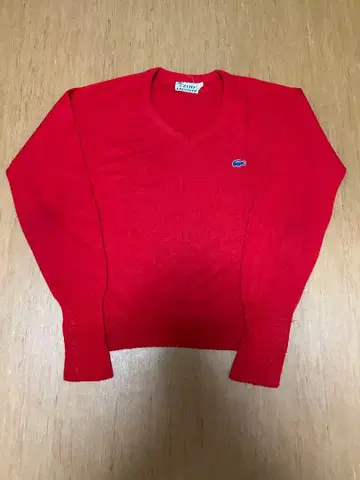 70s IZOD LACOSTE 긴팔 니트 레드