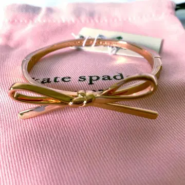 새상품 케이트 스페이드 여성용 리본 팔찌 뱅글 로즈 골드