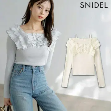 SNIDEL 플리츠 도킹 풀오버