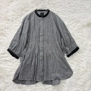 늑대와 올빼미 7부 소매 린넨 혼방 블라우스