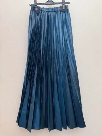 UN3D. 오리가미 플리츠 스커트 터콰이즈 36