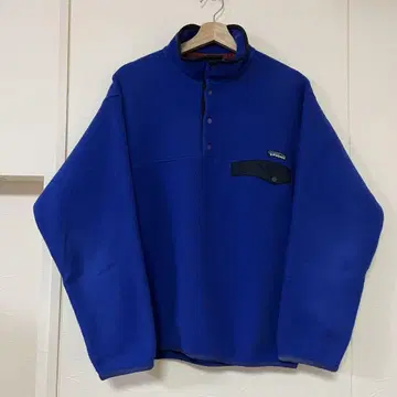 90S 파타고니아 플리스 신틸라 스냅T 블루 사이즈M