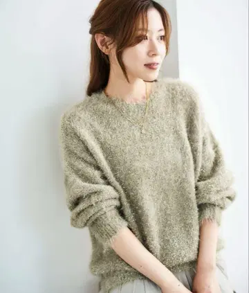 르쿨블랑 라메 샤기 니트 풀오버