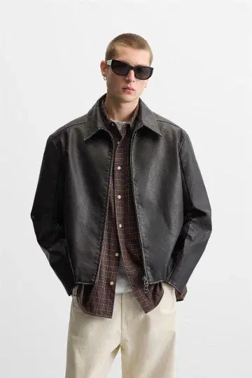 ZARA 자라 가죽 자켓