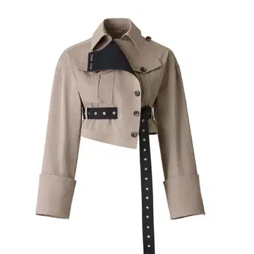 [ 미사용 ] M 사이즈 트윌 크롭 자켓 rokh H&M