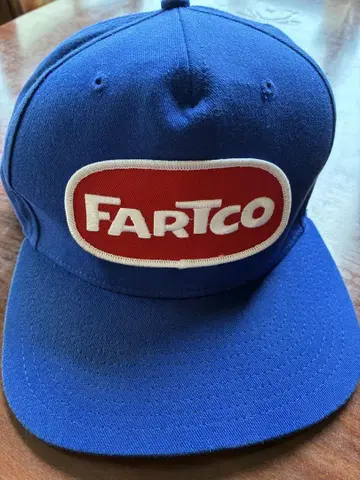 새상품급 FARTCO 로고 스냅백 캡 파랑