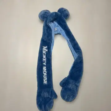 미키마우스 귀 달린 후드 부착 머플러