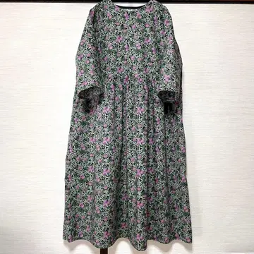[ 핸드메이드 ] 보라색 베리 패턴 원피스
