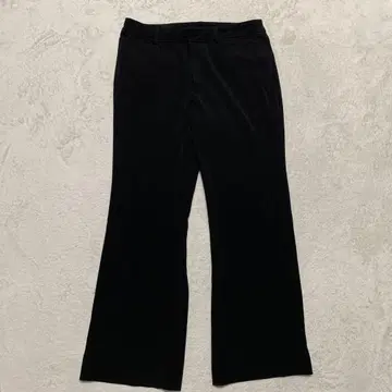 플레어 슬랙스 블랙 섀도우 스트라이프 슬랙스 팬츠