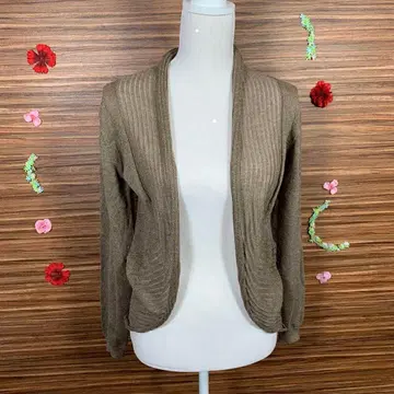 HONEYSUCKLE ROSE 여성용 가디건 M 사이즈 라이트 브라운