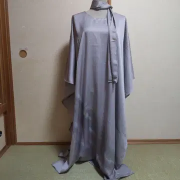 순수 실크 호몬기 기모노 리메이크 롱 드레스 세미 오더