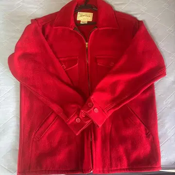80s 90s melton 울 풀집업 자켓 빈티지 M