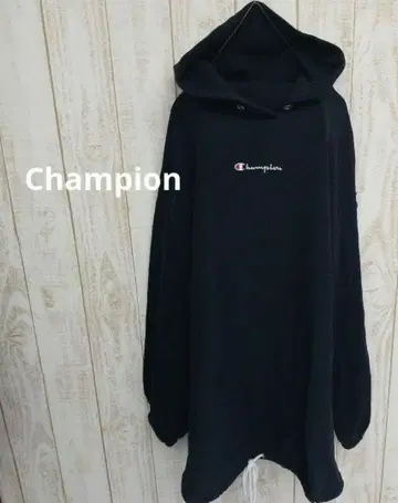 Champion 리버스 위브 밑단 드로 코드 포함 튜닉 후드티