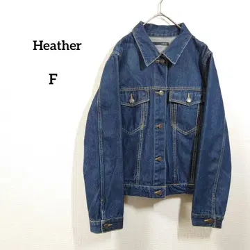 헤더 데님 자켓 아우터 블루 G자켓 면 100% 여성용