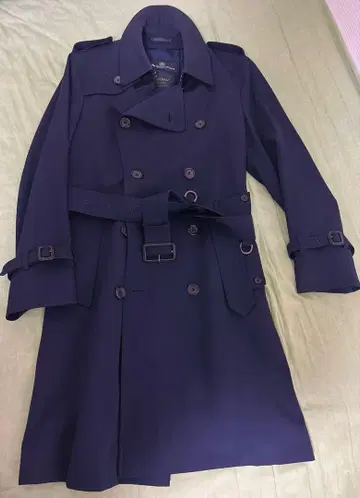 Aquascutum 트렌치코트 네이비 아쿠아 스큐텀 남성용