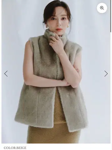 아뉴앙스 스탠드 카라 퍼 베스트