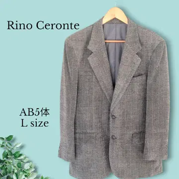 [새상품급] Rino Ceronte 테일러드 자켓 체크 울 혼방