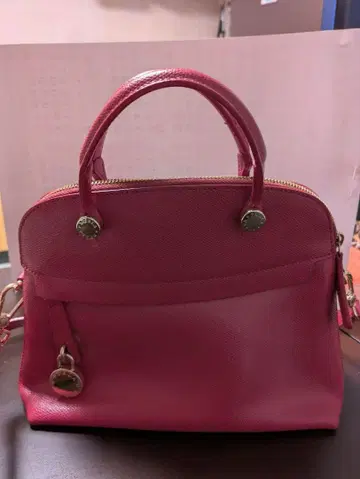 FURLA 핑크 핸드백 숄더 스트랩 포함