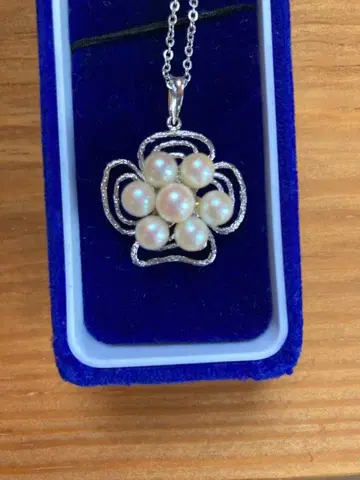 TAISHODO 꽃 모양 진주 목걸이