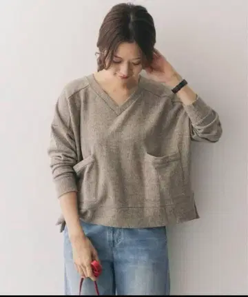 [ 새상품급 ] 어반 리서치 도어스 리브 샤기 V넥 풀오버 루즈핏