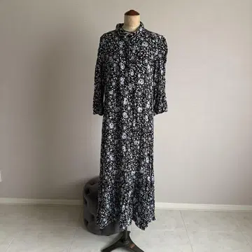 플로럴 프린트 긴팔 셔츠 원피스 ZARA
