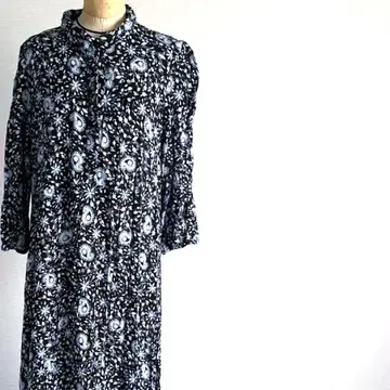 플로럴 프린트 긴팔 셔츠 원피스 ZARA